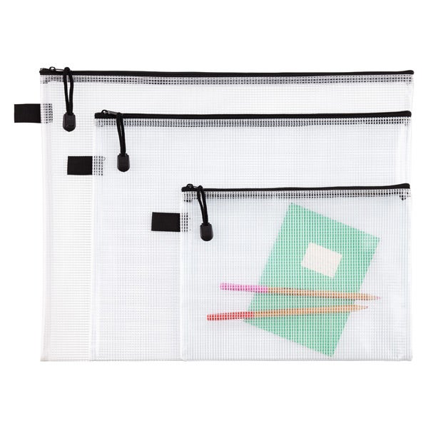 vinyl mesh zipper pouch